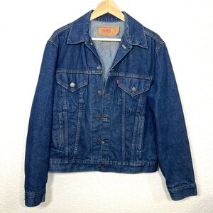 Vintage 80’s Levi’s Trucker Jean Jacket Denim Blue Style 70506 Size 42